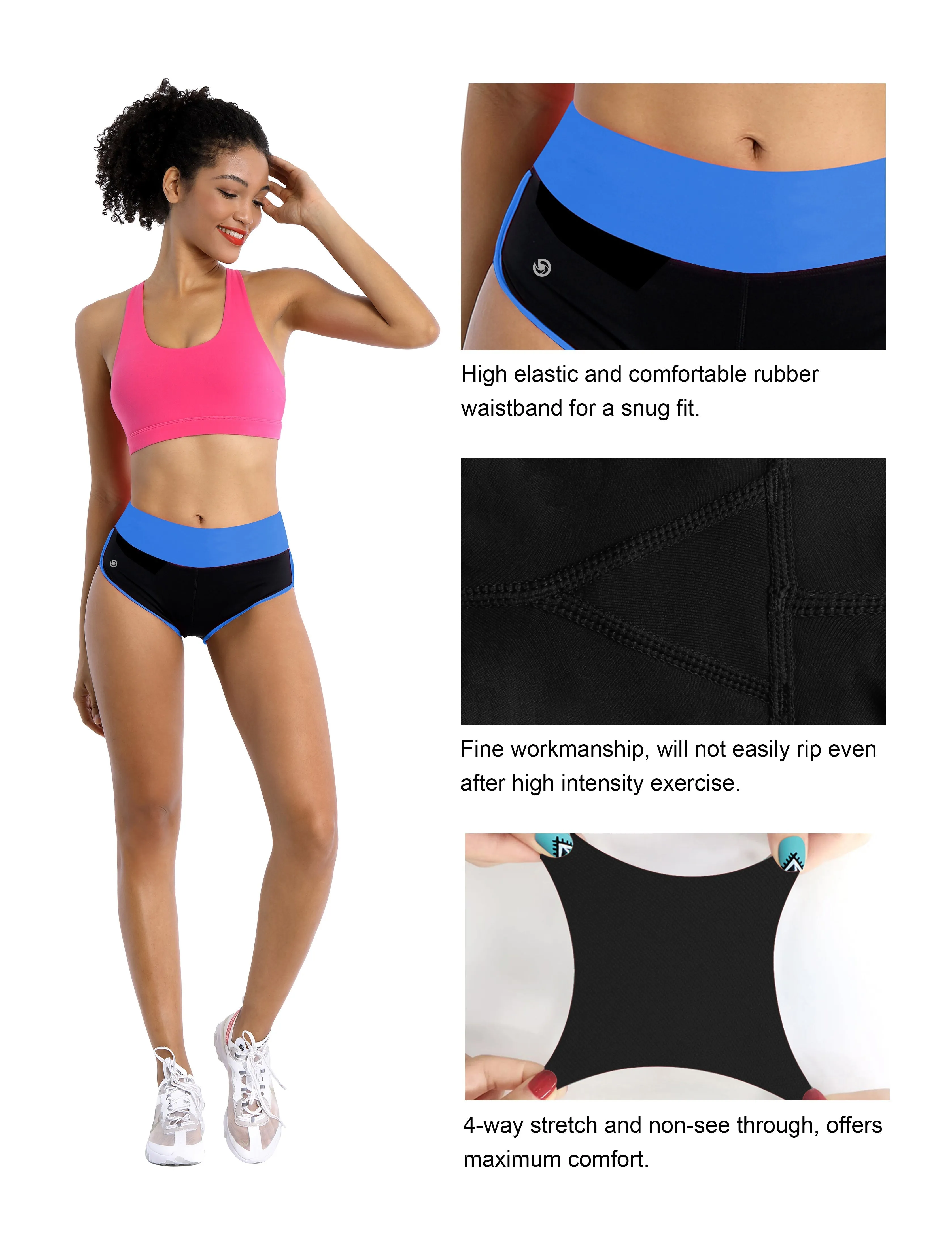030 Sexy Booty yogastudio Shorts blue_black_yogastudio