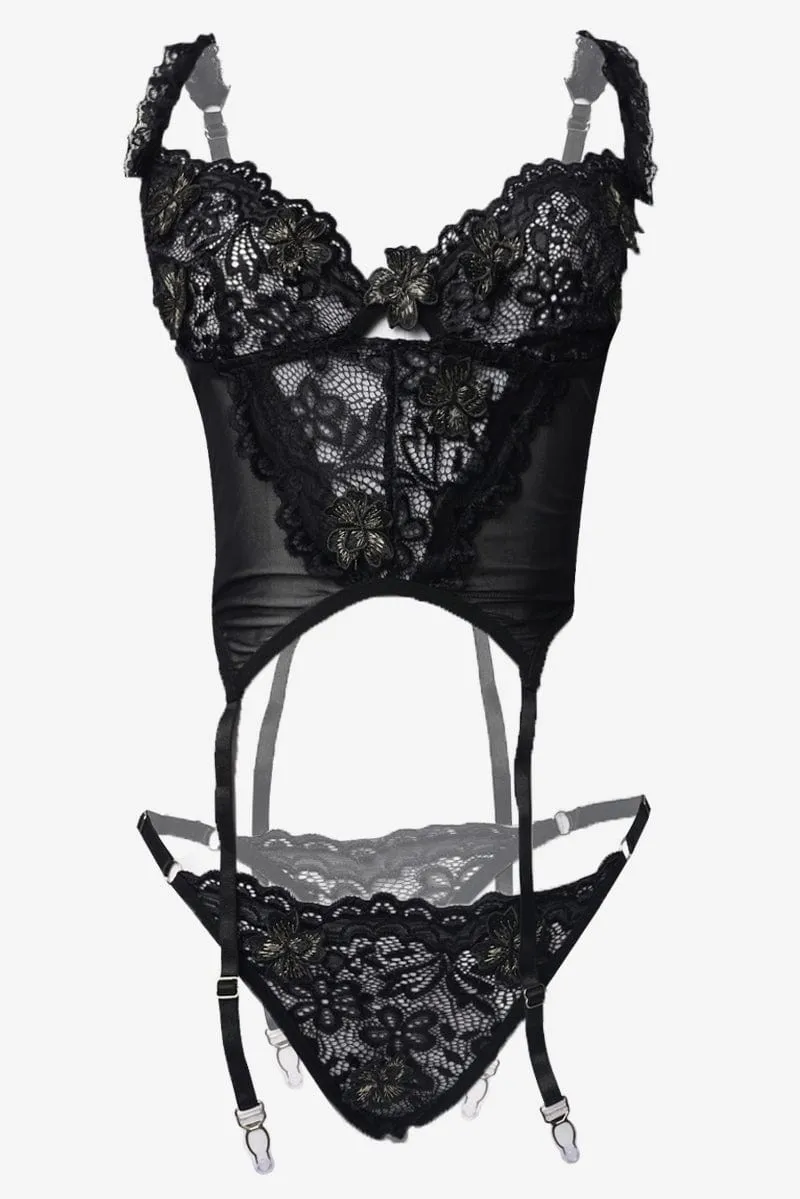 Black Lace Lingerie Set