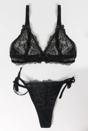 Black Lace Lingerie Set