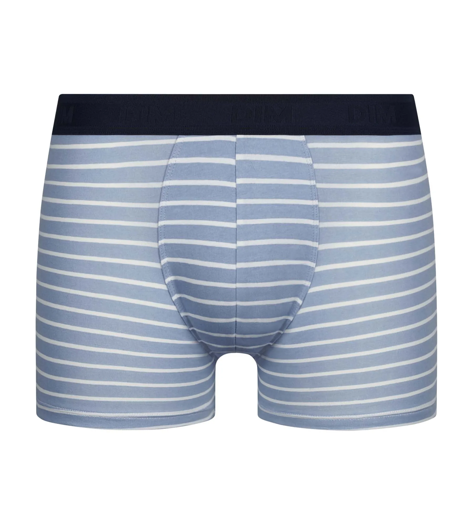 Boxer homme en coton stretch Bleu à rayures Dim Fancy