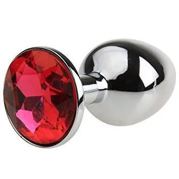 Butt Plug - Metal Gem Anal Plug - Small Size (9 color Options)
