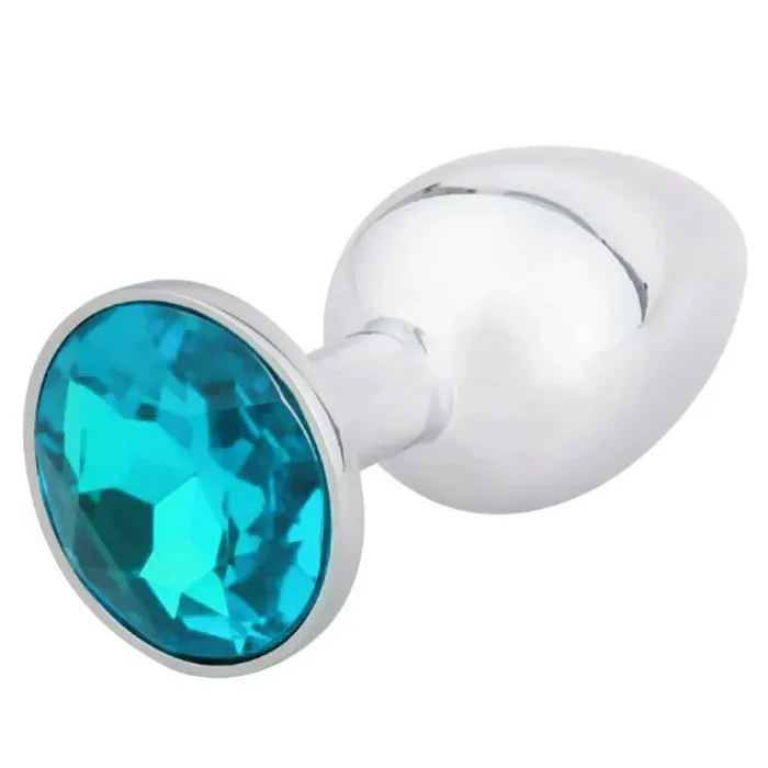 Butt Plug - Metal Gem Anal Plug - Small Size (9 color Options)