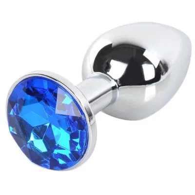 Butt Plug - Metal Gem Anal Plug - Small Size (9 color Options)
