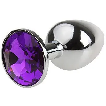 Butt Plug - Metal Gem Anal Plug - Small Size (9 color Options)