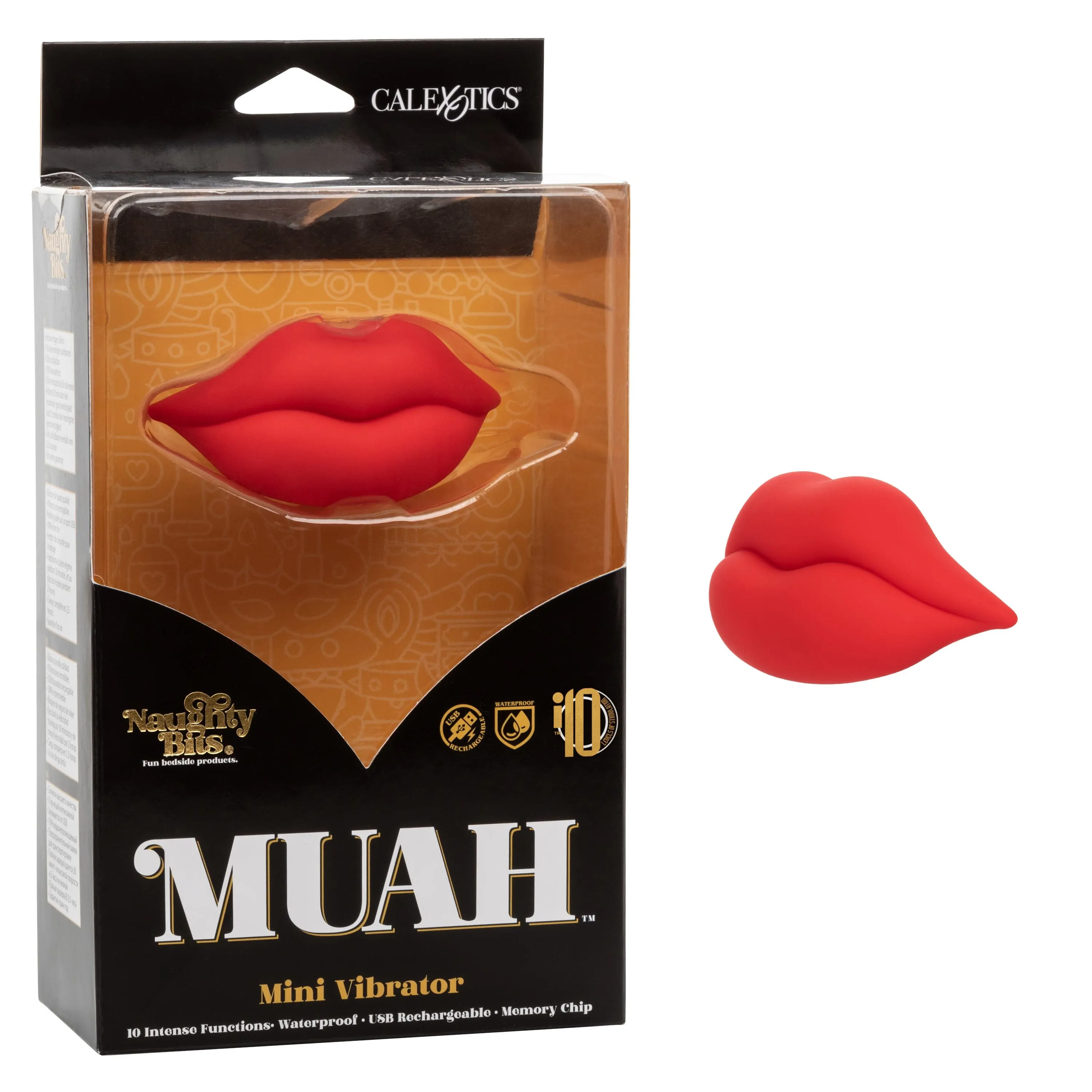 California Exotics - Naughty Bits Muah Discreet Mini Vibrator (Red)