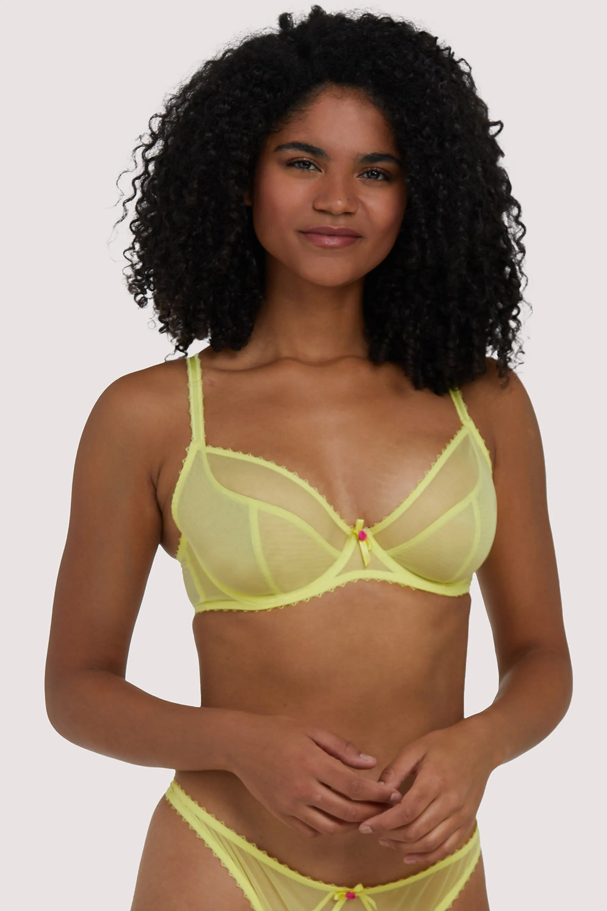 Grace Lemon Yellow Plunge Bra