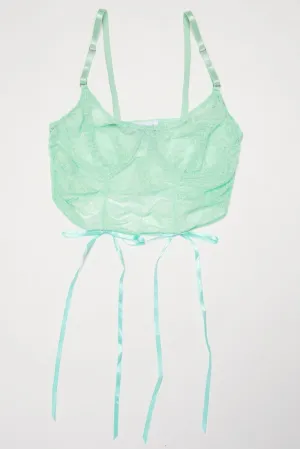 Green Lace Lingerie Set