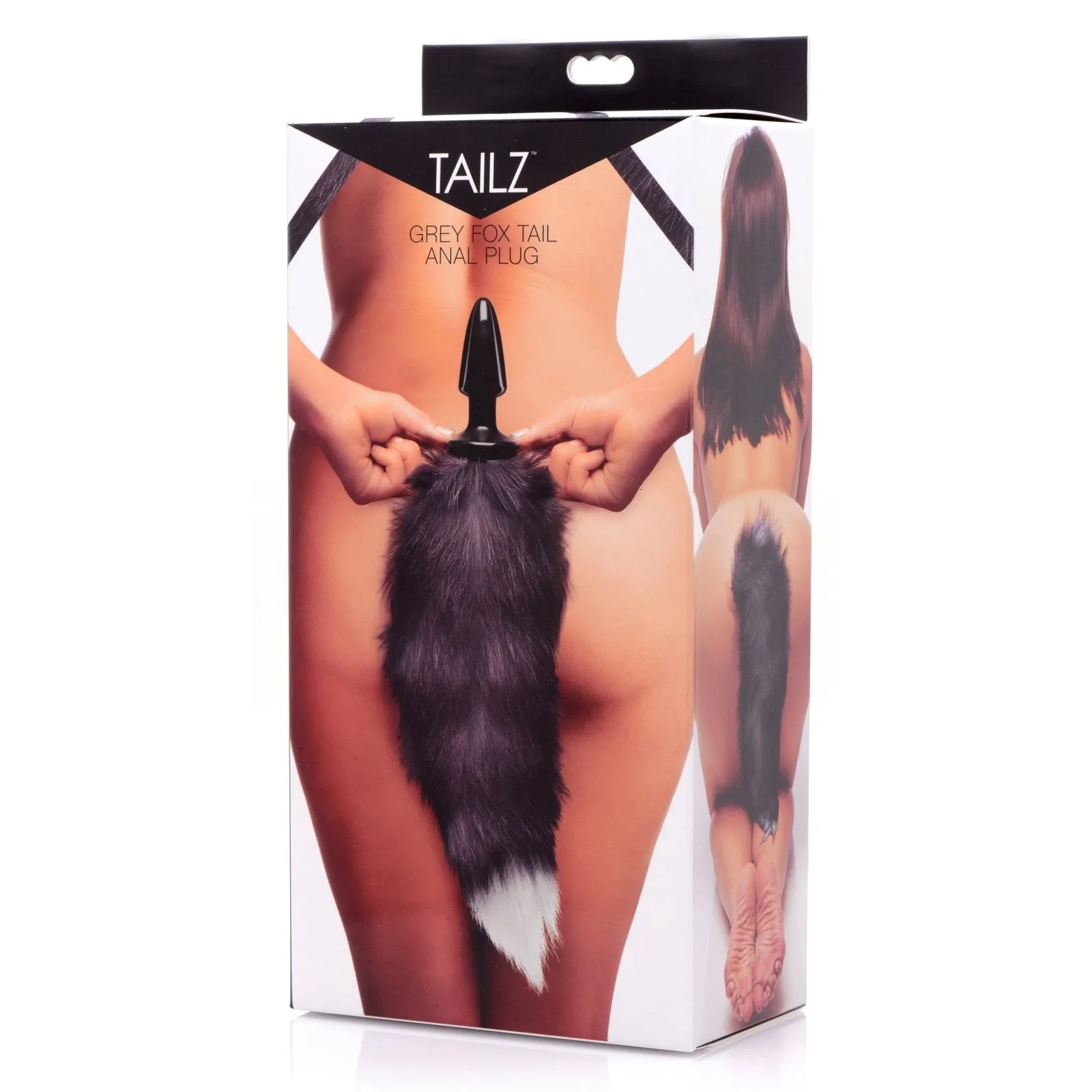 Grey Fox Tail Anal Plug