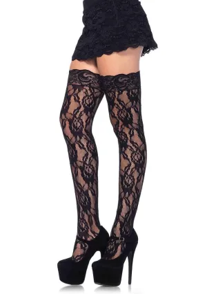 Leg Avenue Rose Thigh High Stockings 9762
