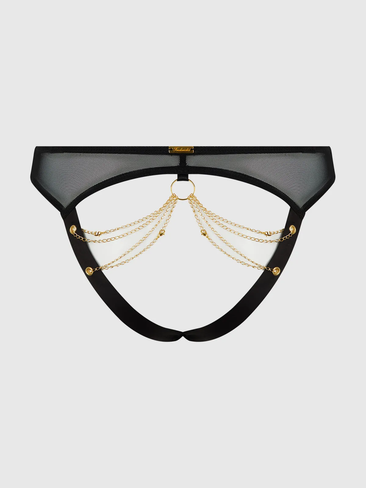 Maeve Chain & Lace Cage Back Hipster