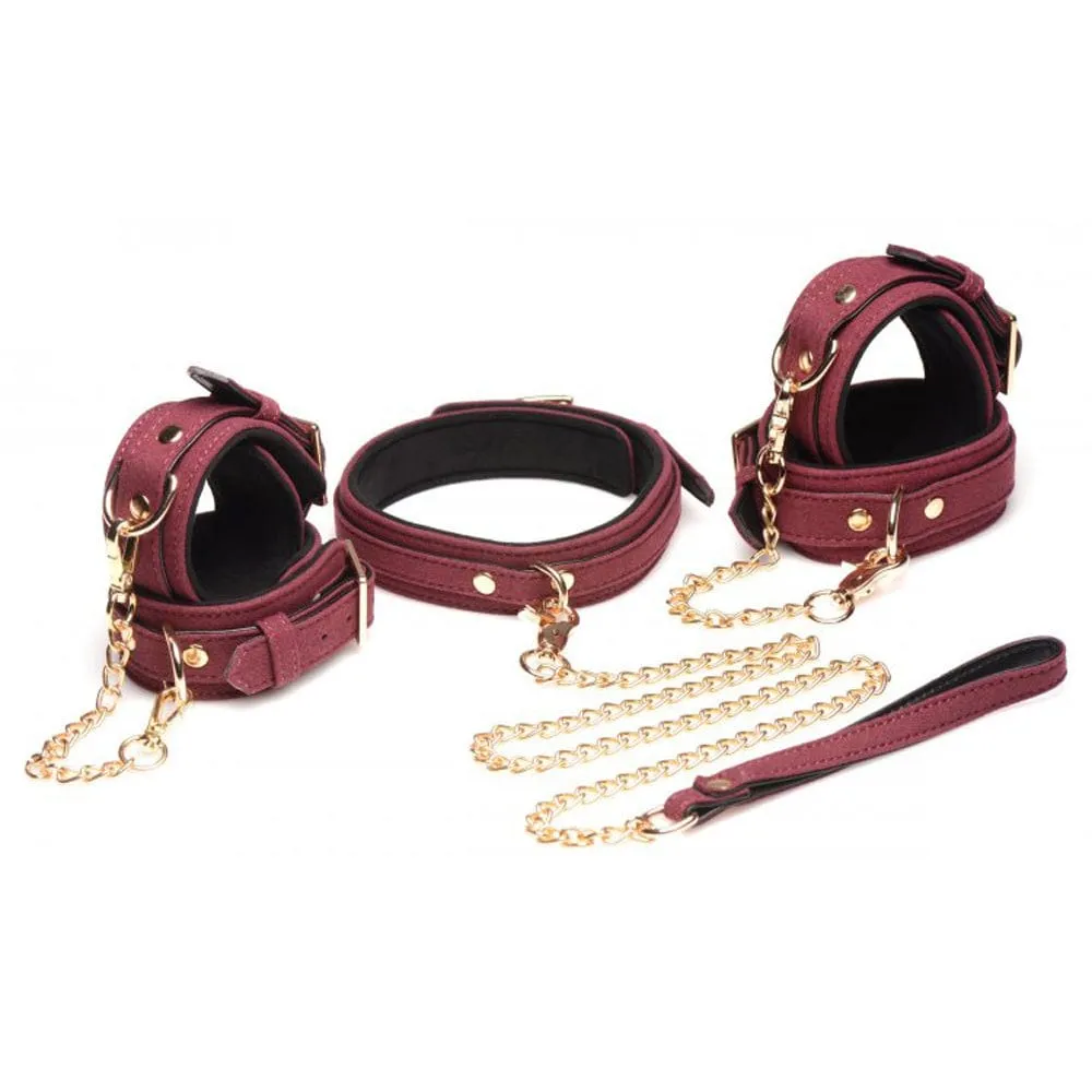 Master Series 6 Piece Velvet Bondage Set