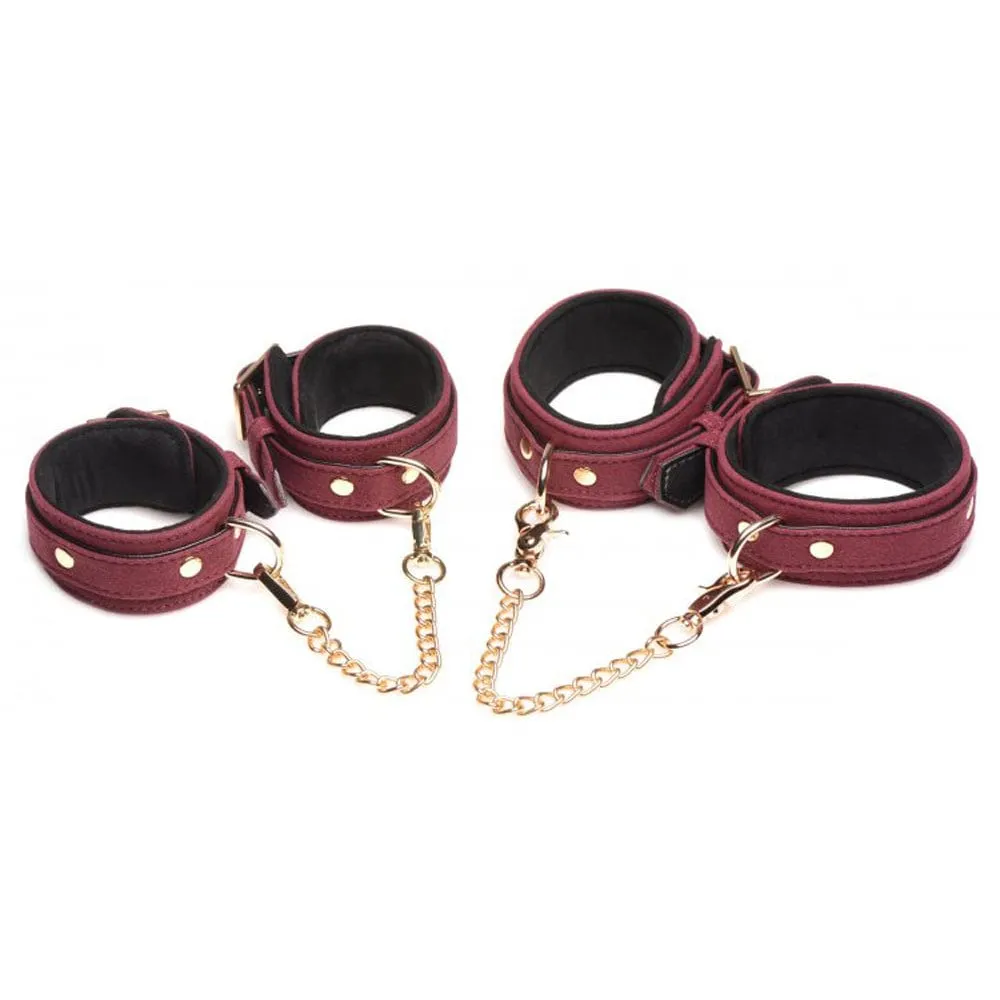 Master Series 6 Piece Velvet Bondage Set