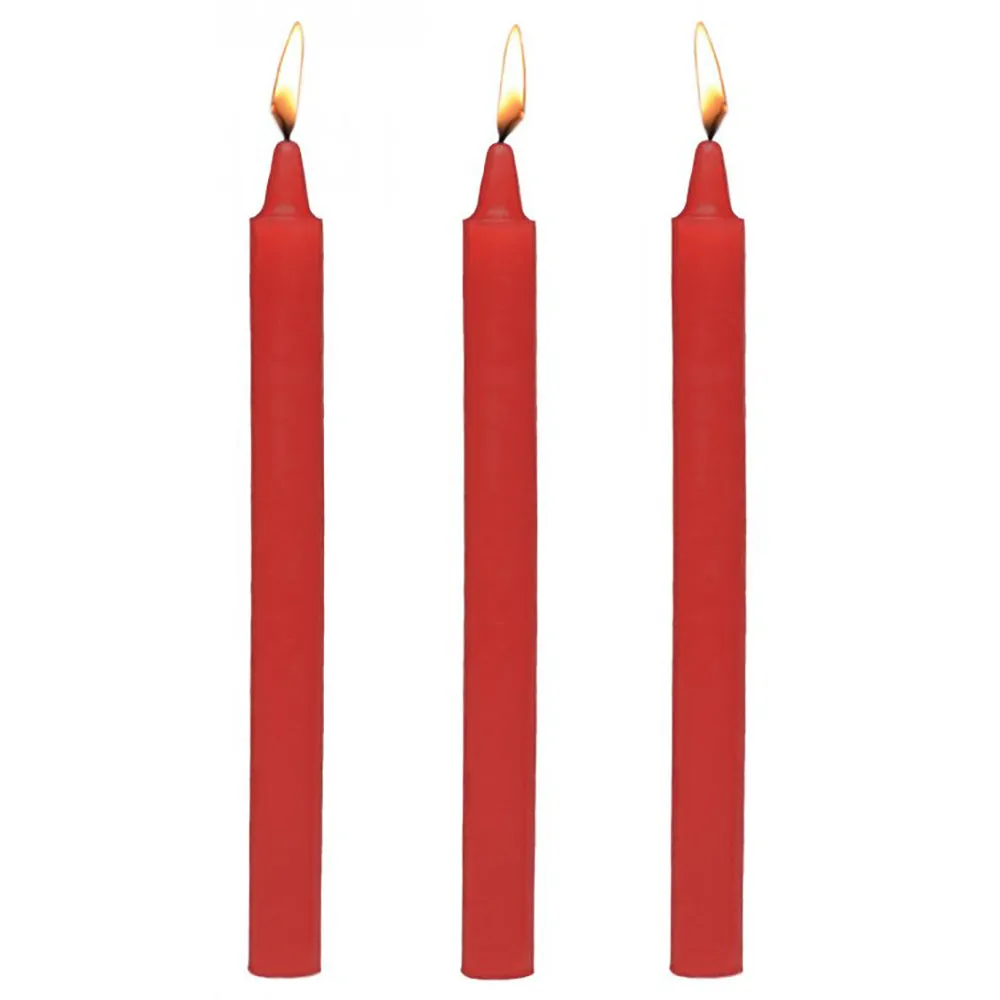 Master Series Fire Sticks Drip Candle Set of 3 in Red