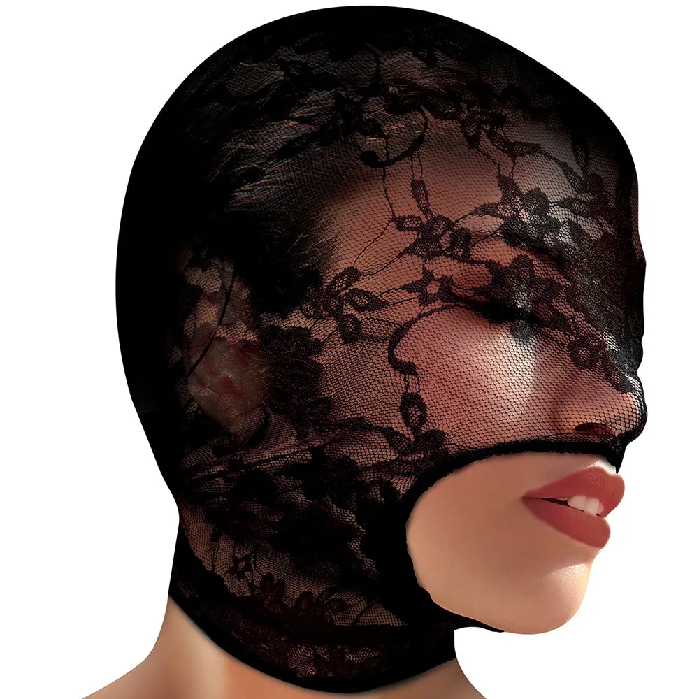 Master Series Lace Seduction Bondage Hood