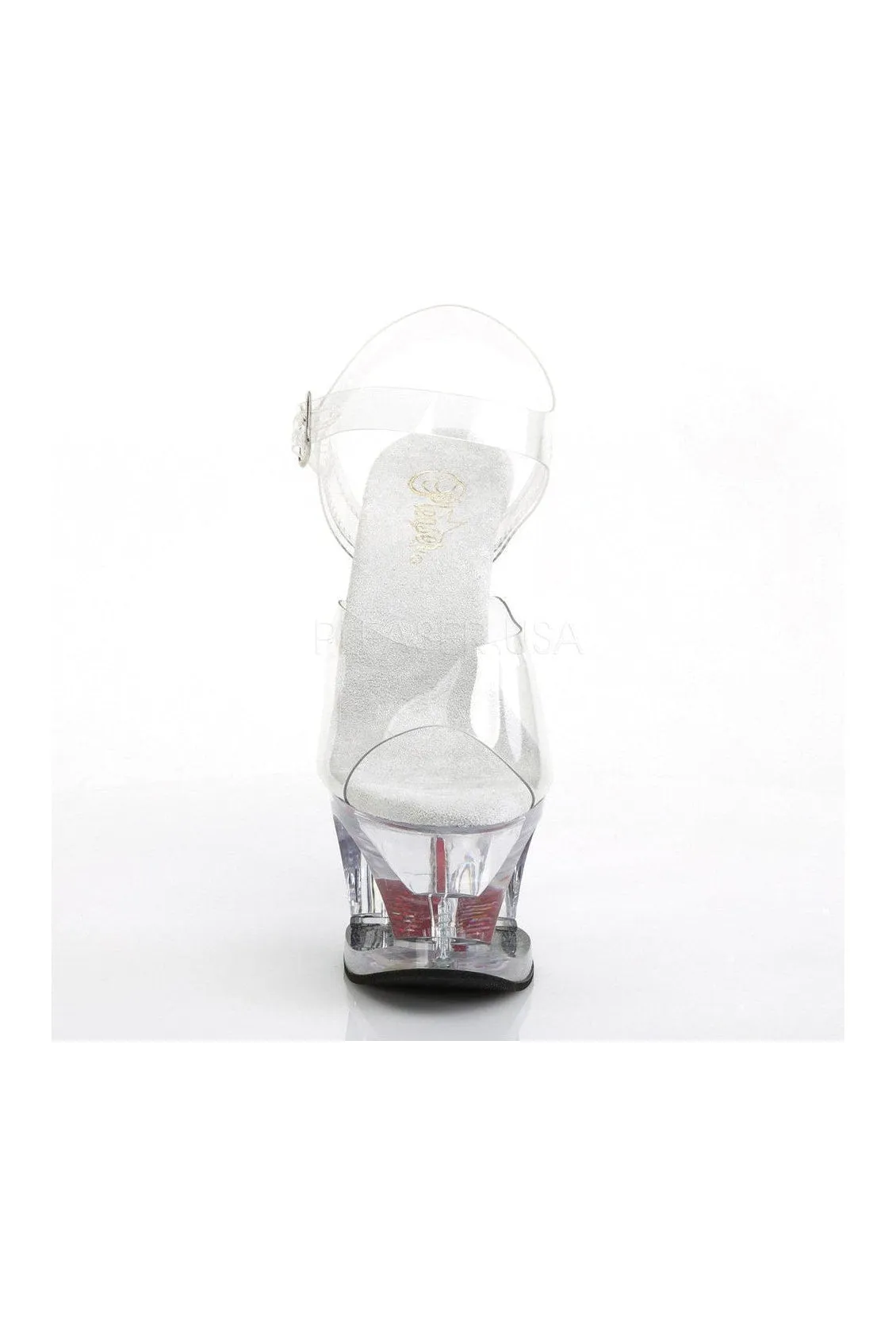 MOON-708HRS Platform Sandals | Clear Vinyl
