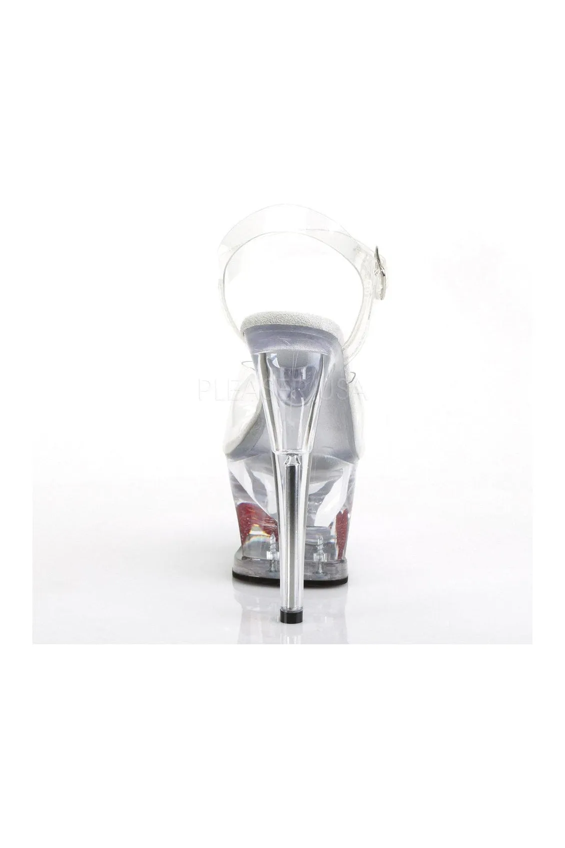 MOON-708HRS Platform Sandals | Clear Vinyl