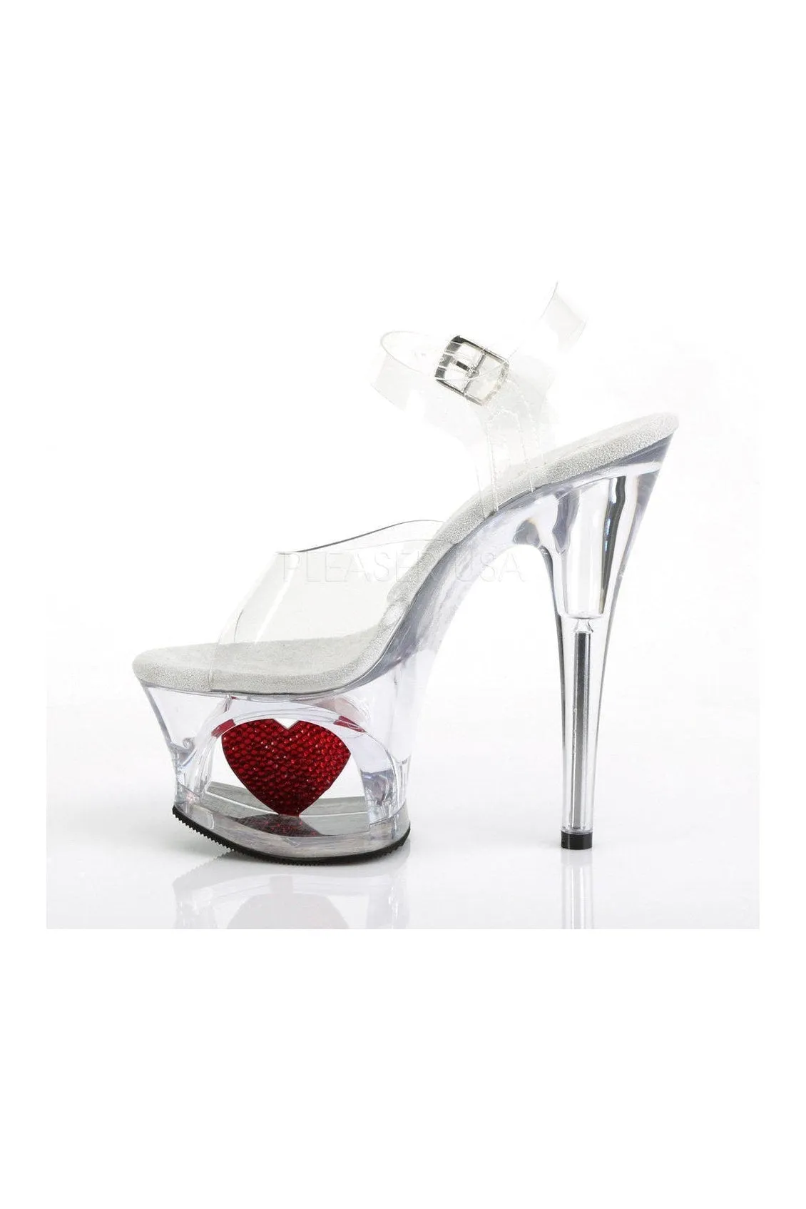 MOON-708HRS Platform Sandals | Clear Vinyl