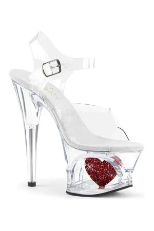 MOON-708HRS Platform Sandals | Clear Vinyl