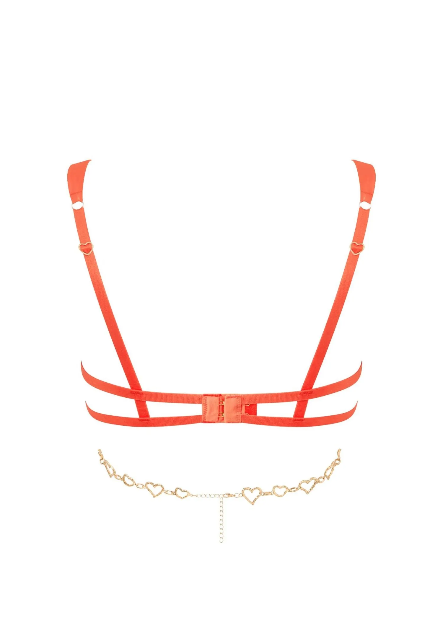 Phoenix Open Wired Bra (Hot Coral/Gold)