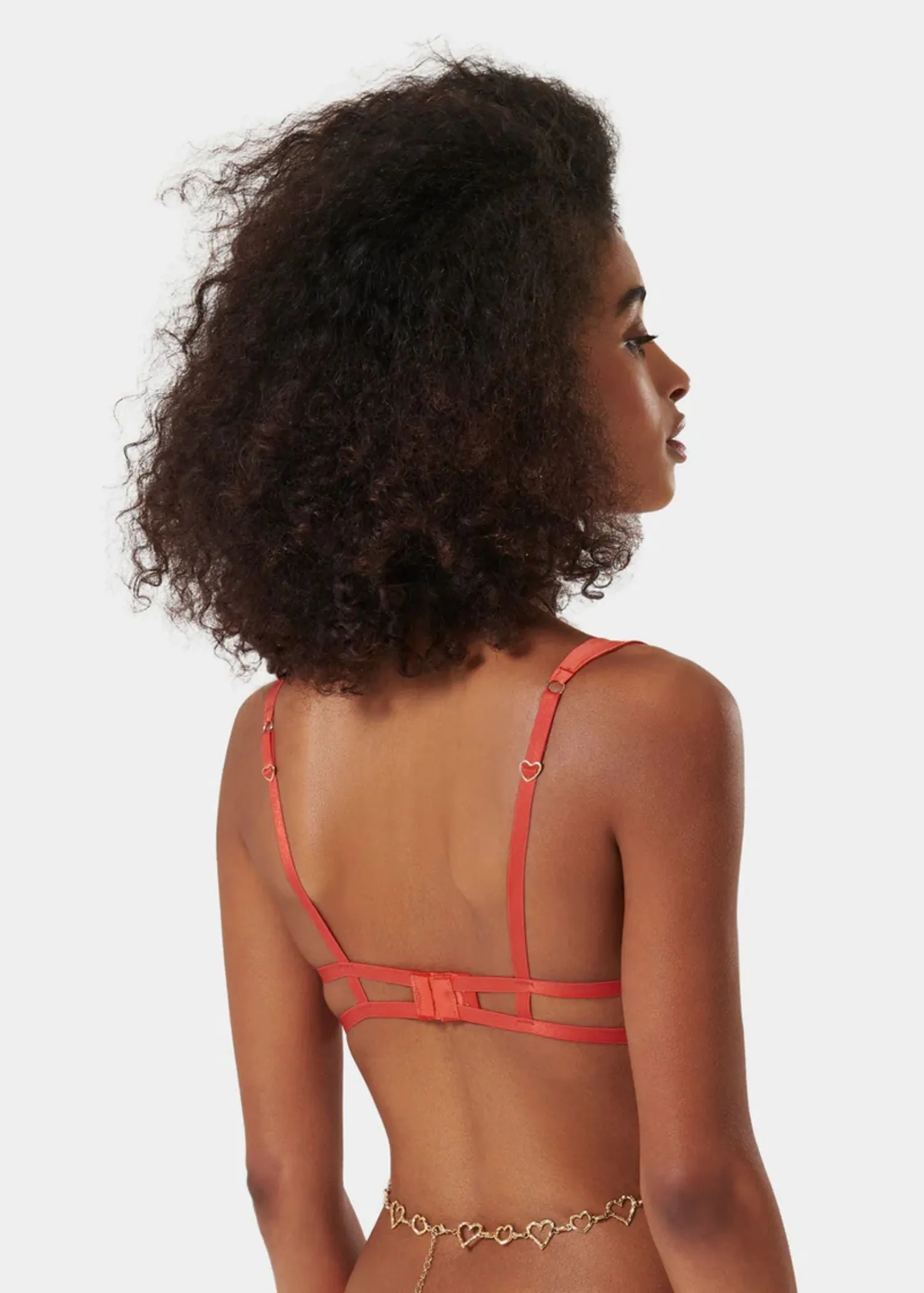 Phoenix Open Wired Bra (Hot Coral/Gold)