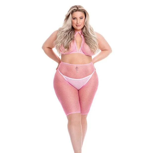 Pink Lipstick - Sunset Glow Bike Short Costume Set