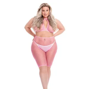 Pink Lipstick - Sunset Glow Bike Short Costume Set