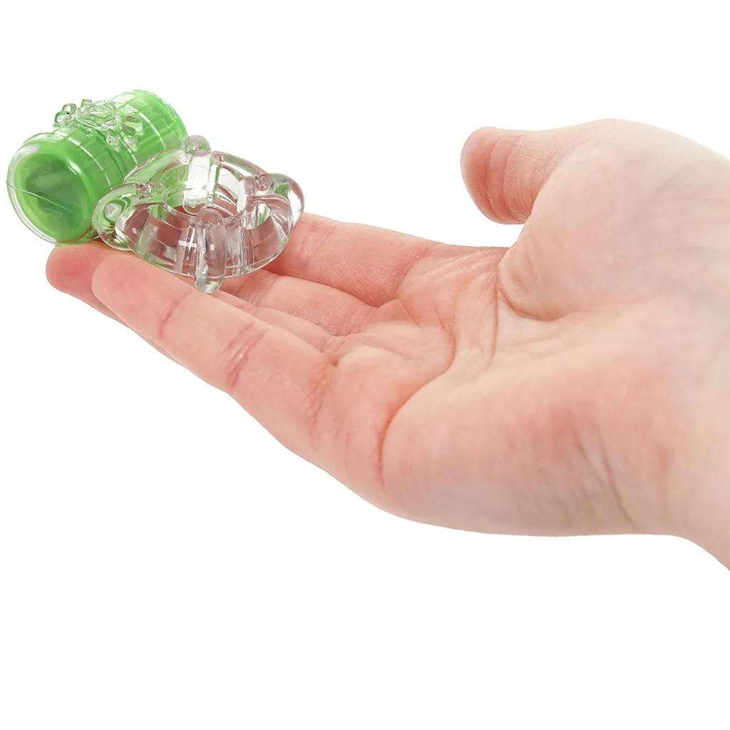 Play With Me Pleaser Rechargeable Cock Ring in Neon Green
