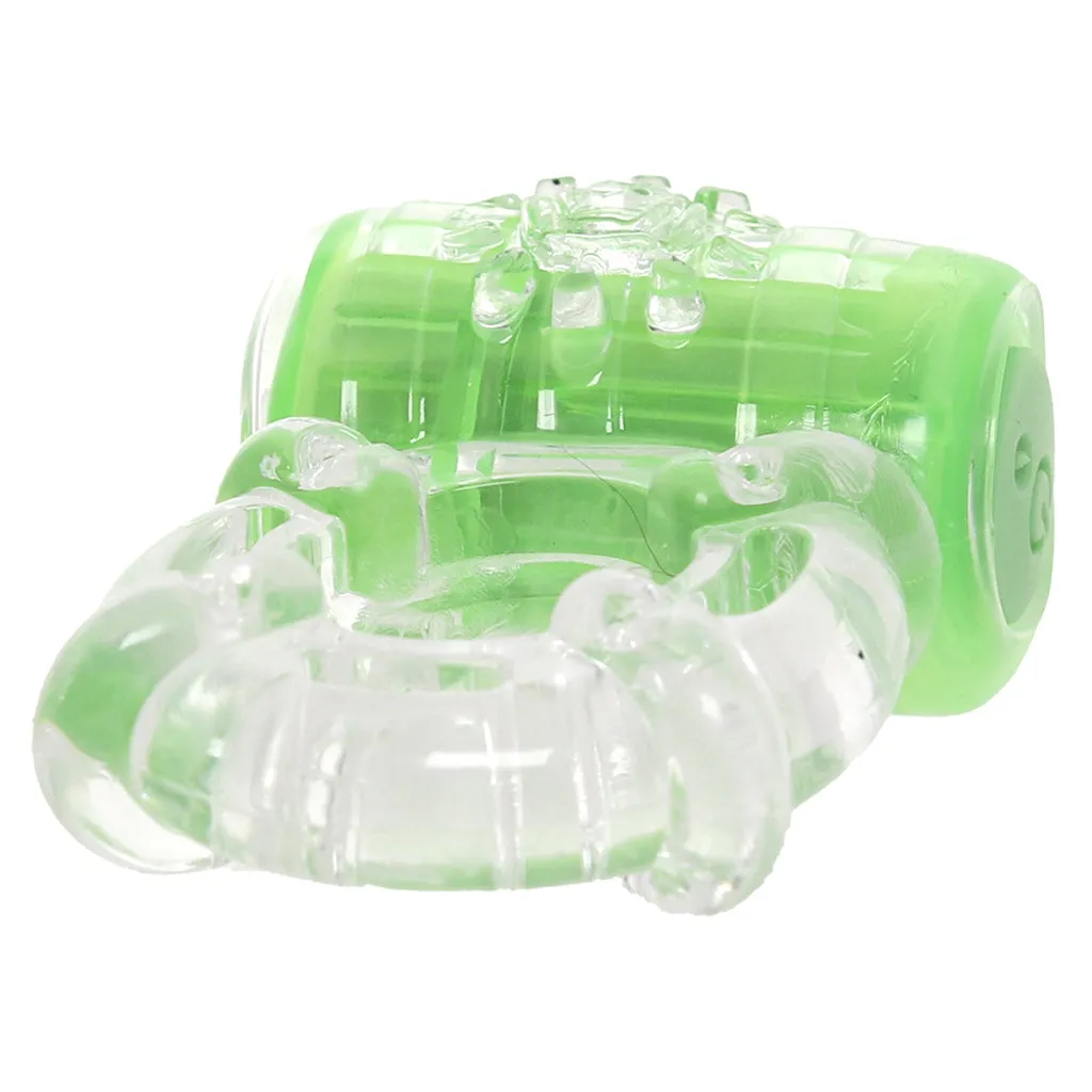 Play With Me Pleaser Rechargeable Cock Ring in Neon Green