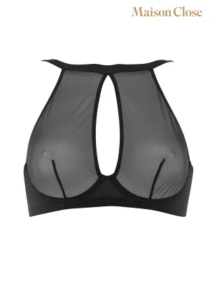 "Pure Tentation" Neck Bra Black