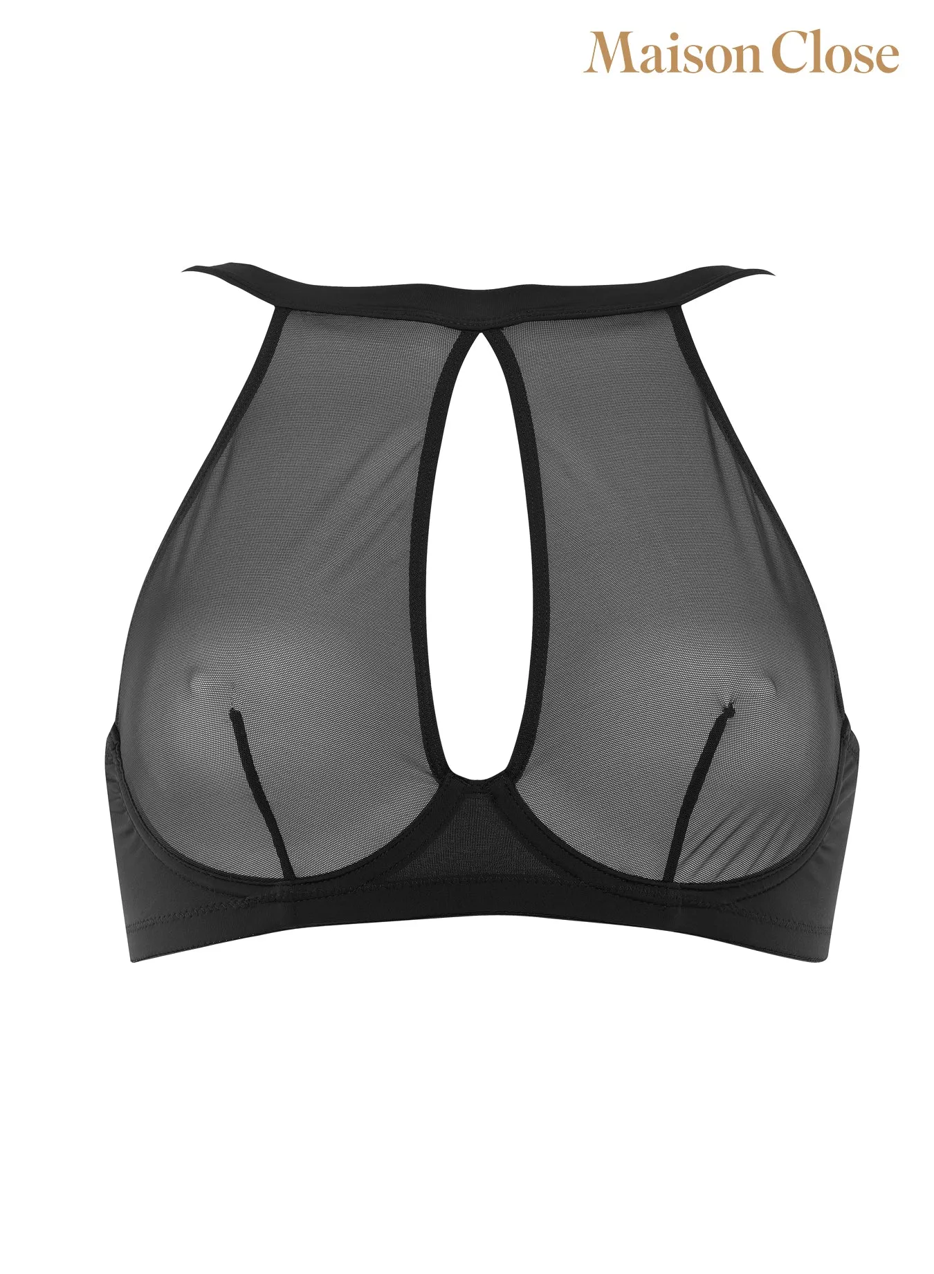 "Pure Tentation" Neck Bra Black