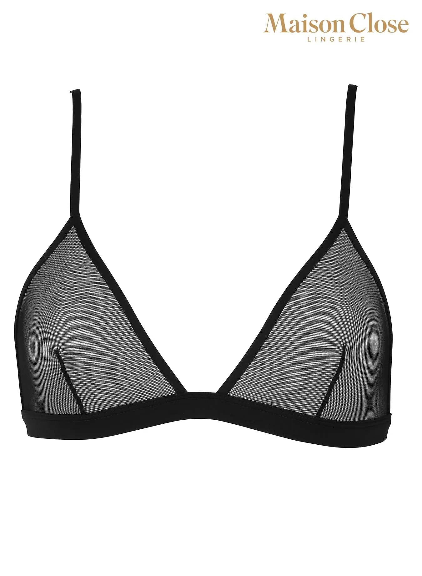 "Pure Tentation" Triangle Bra Black