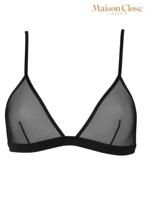 "Pure Tentation" Triangle Bra Black