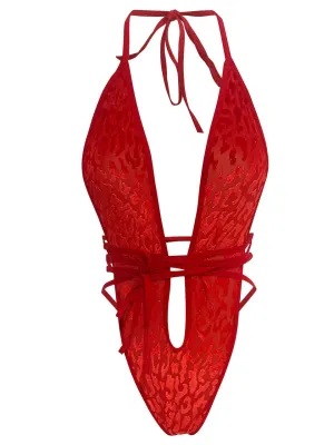 Red Cheetah Bodysuit