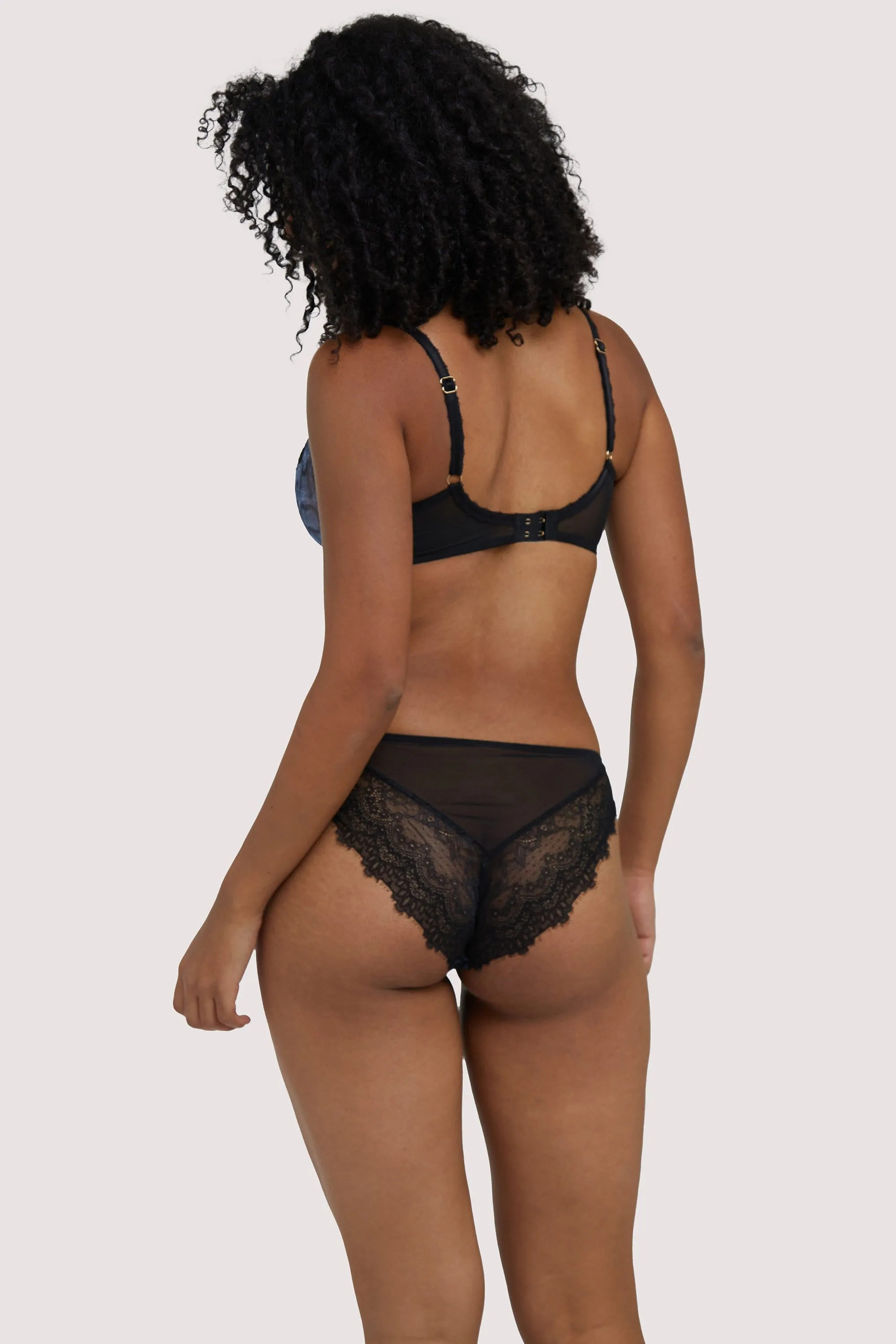 Rosalyn Lilac Snake Lace Balcony Bra