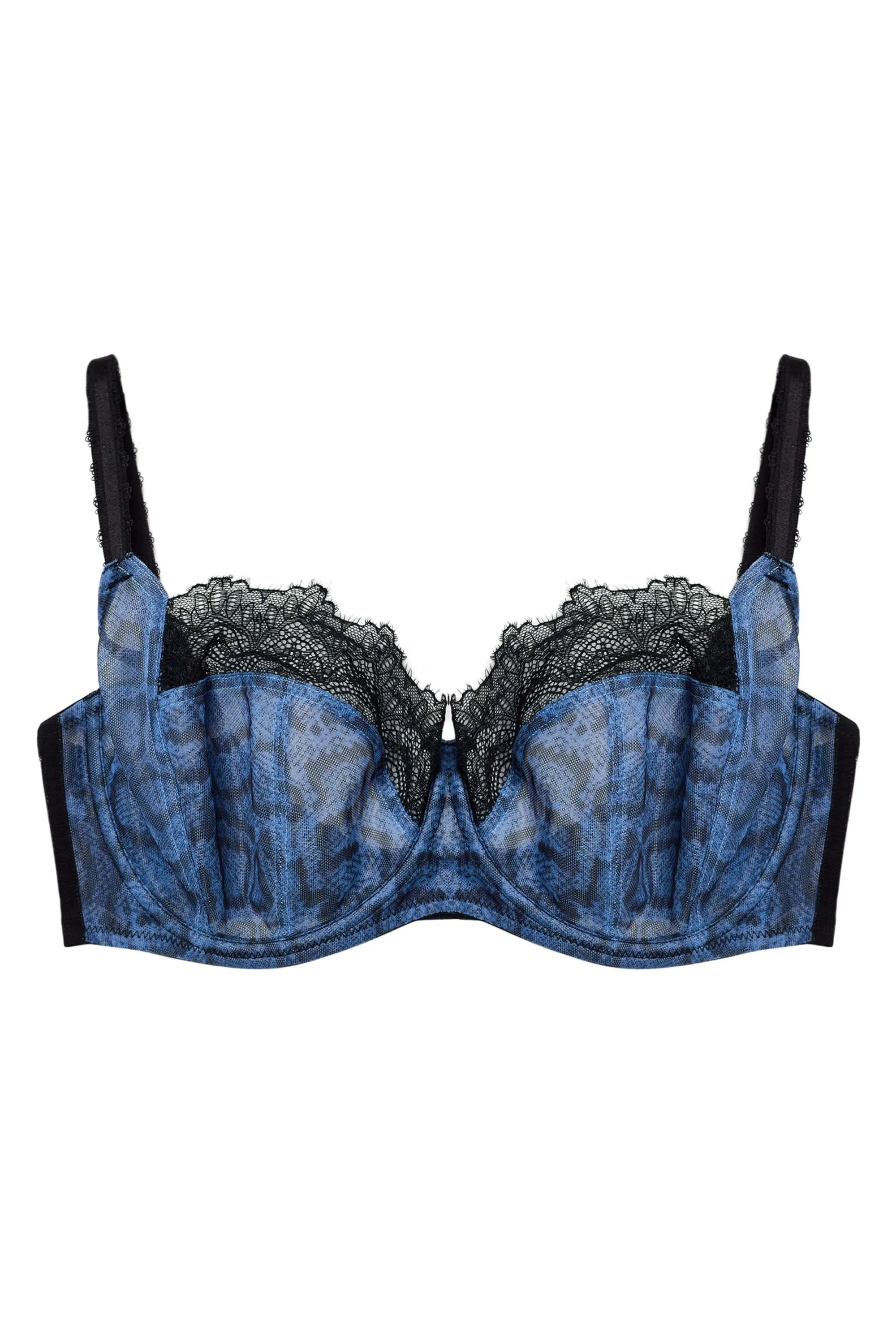 Rosalyn Lilac Snake Lace Balcony Bra