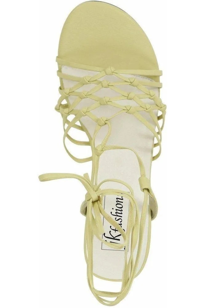 Sexy-9721 Strappy Leg Wrap Sandal | Tan Leather