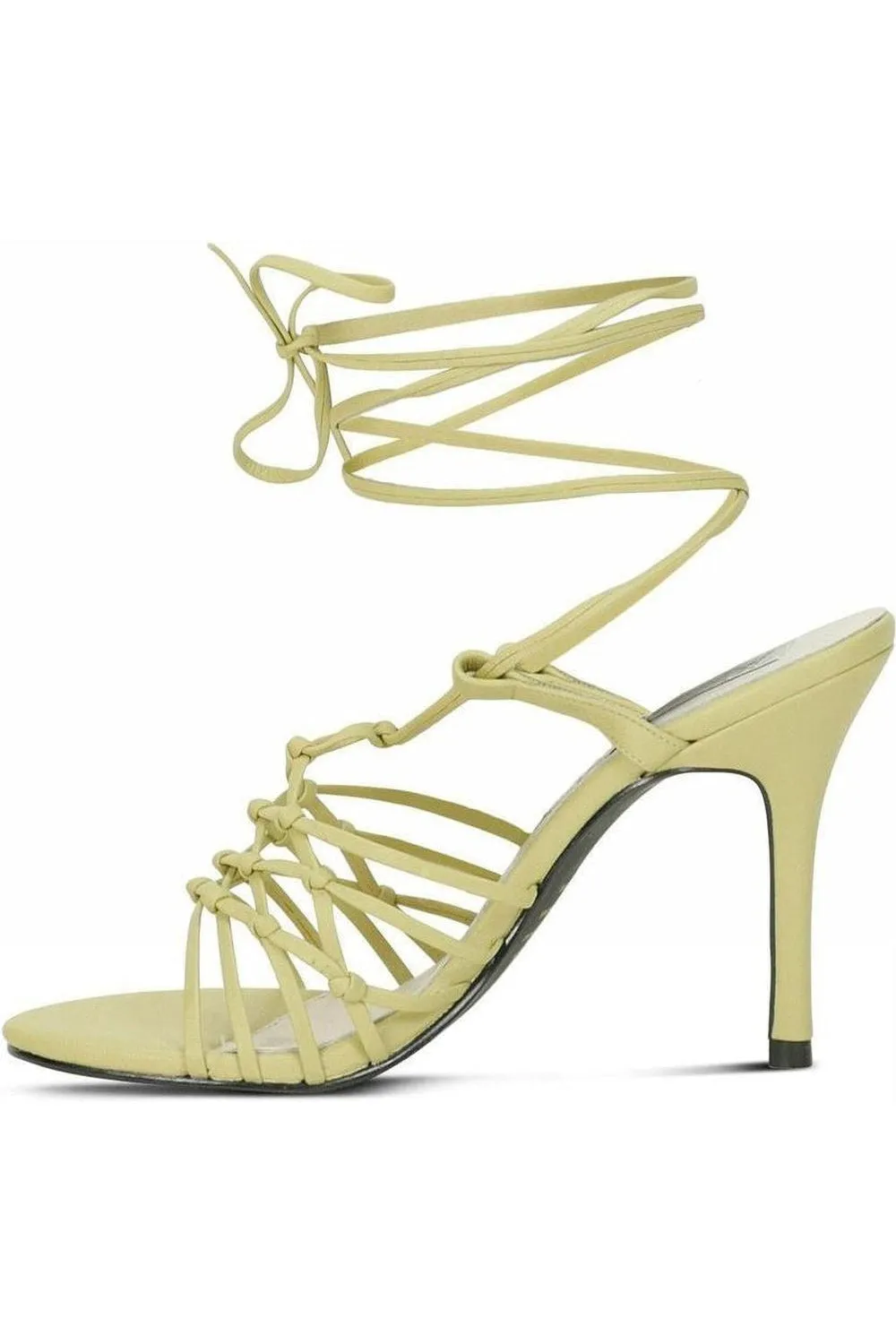 Sexy-9721 Strappy Leg Wrap Sandal | Tan Leather