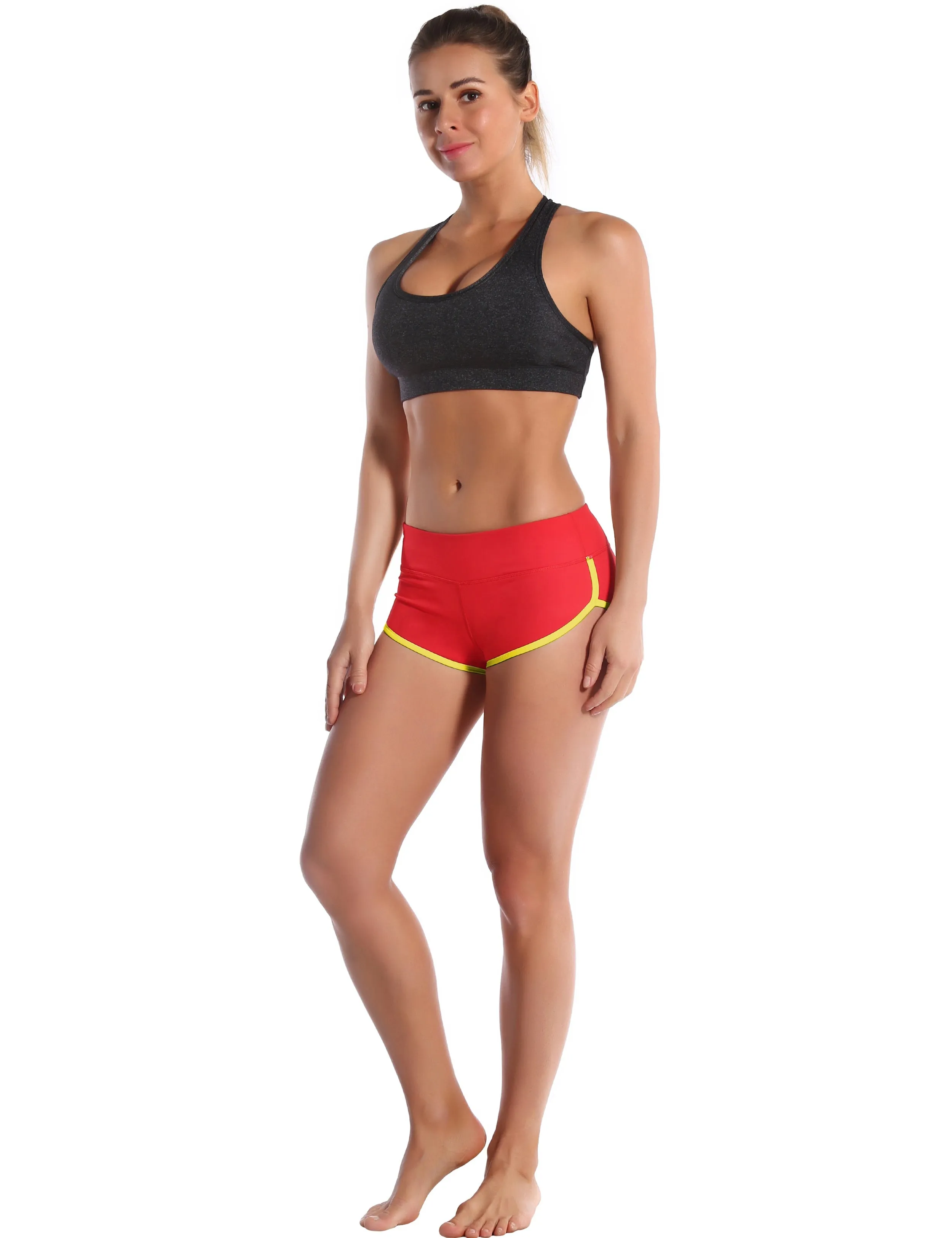 Sexy Booty Pilates Shorts scarlet_fluorescentyellow_Pilates
