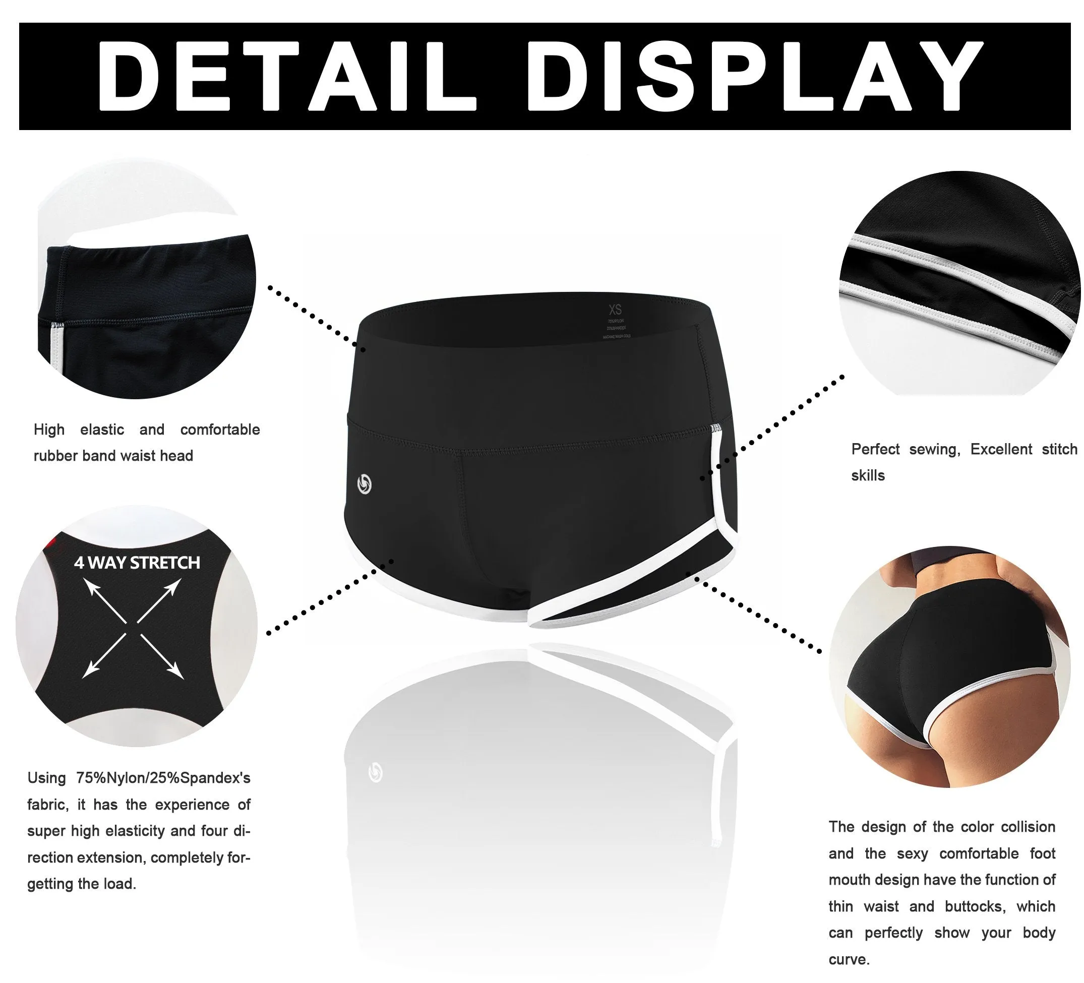 Sexy Booty Tall Size Shorts shadowcharcoal ins_Tall Size