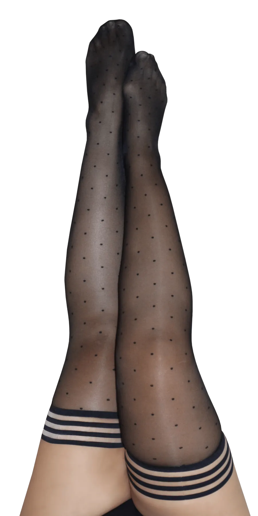 Sexy Retro Thighs- Plus Size Polka Dot Thigh Highs