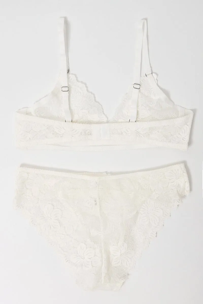 White Lace Lingerie Set