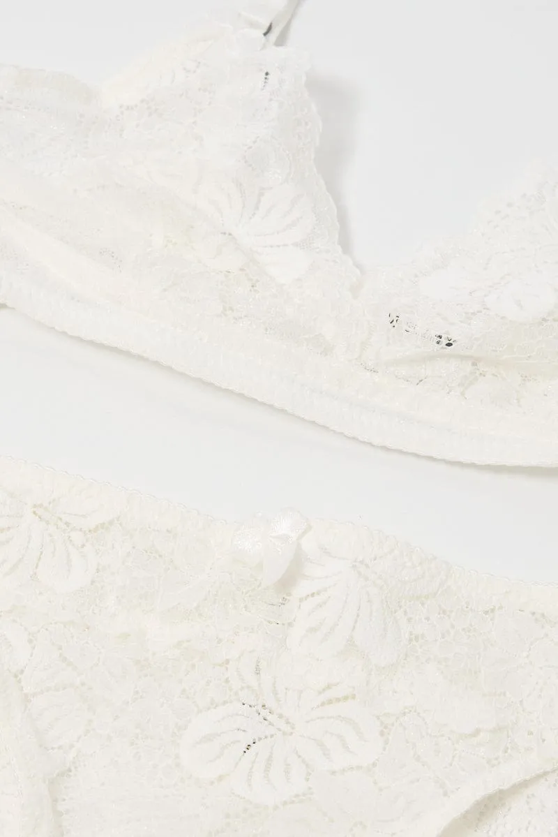 White Lace Lingerie Set