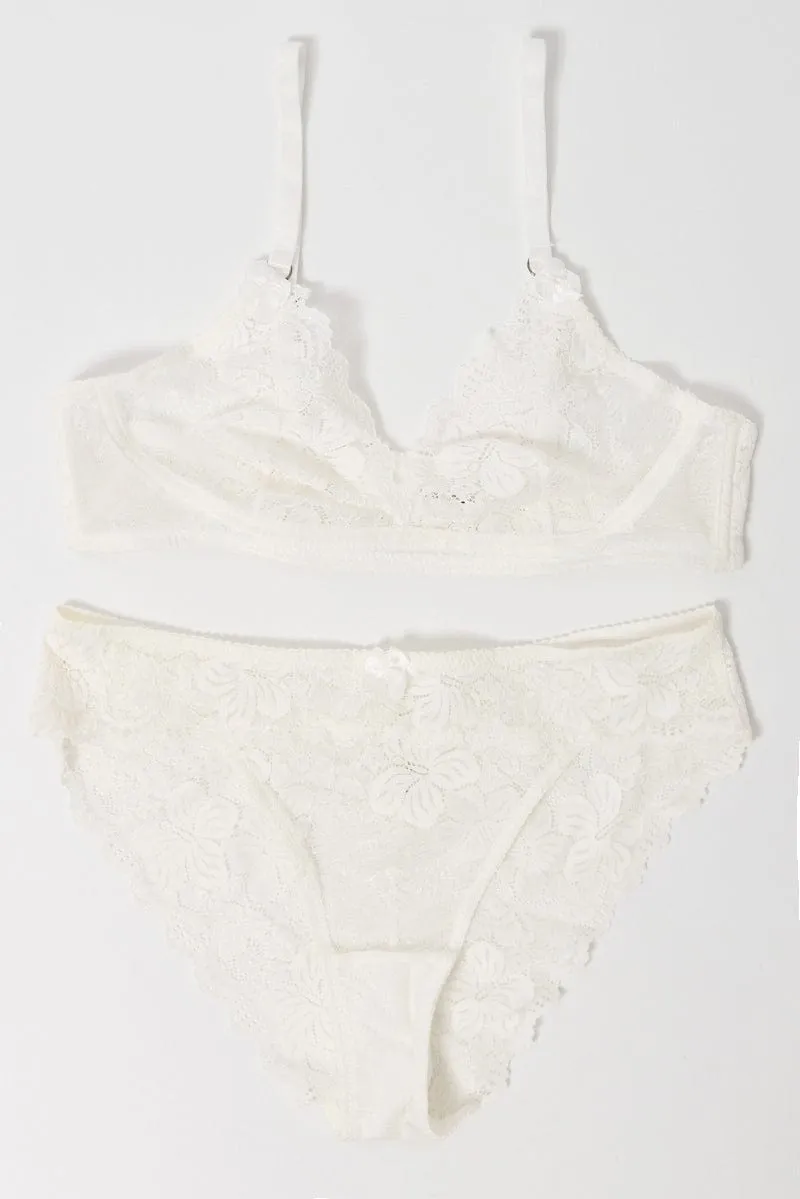 White Lace Lingerie Set