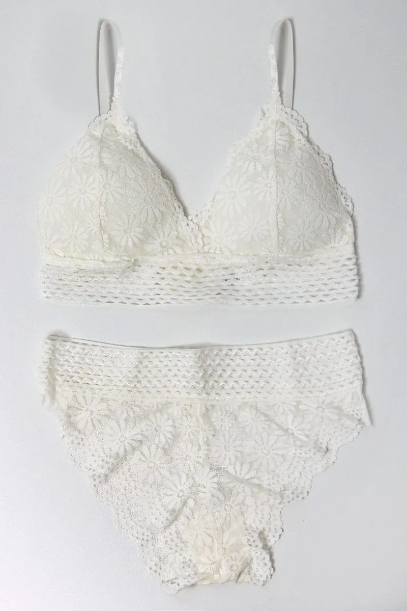 White Lace Lingerie Set