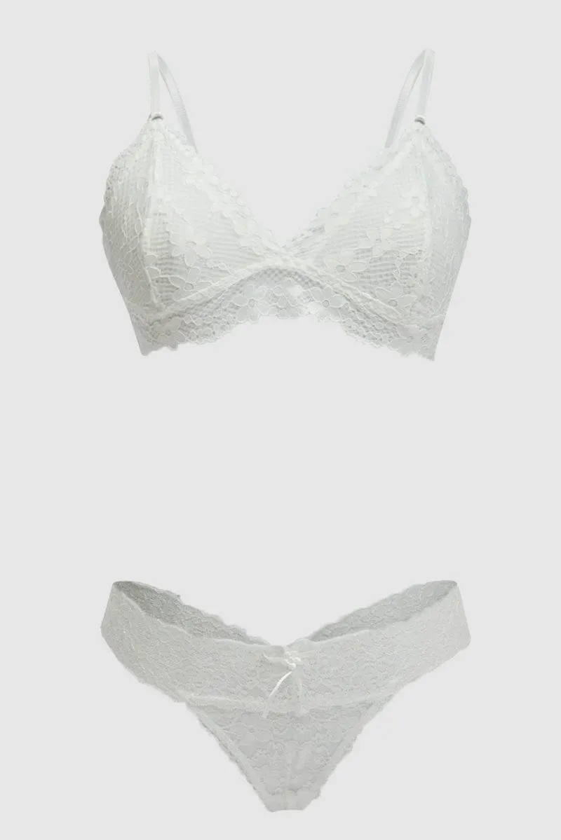 White Lace Lingerie Set